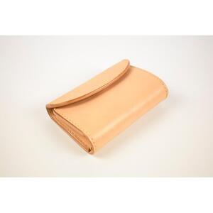 【minca】栃木レザーの三つ折り財布 ミドルサイズ ハンドステッチ滑らかな手触り/Middle wallet 01/タン(生成)　518【雑貨 ファッション 人気 おすすめ 】
