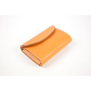 【minca】栃木レザーの三つ折り財布 ミドルサイズ ハンドステッチ滑らかな手触り/Middle wallet 01/キャメル　518【雑貨 ファッション 人気 おすすめ 】