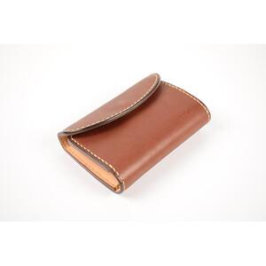 【minca】栃木レザーの三つ折り財布 ミドルサイズ ハンドステッチ滑らかな手触り/Middle wallet 01/チョコ　518【雑貨 ファッション 人気 おすすめ 】