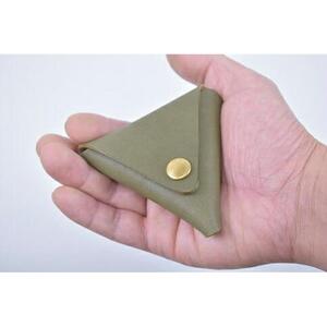 【minca】 栃木レザーの三角コインケース小 小銭入れ コンパクト 小さめ/Coin purse 01/オリーブ　469【雑貨 ファッション 人気 おすすめ 】
