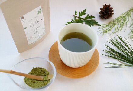 お茶 岡山県真庭市 粉末ブレンドお茶りらく茶 ( よもぎ ・ 松の葉 ・ すぎな の3種) 6袋セット 【savon004-01】