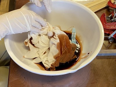 【オンライン体験】おうちで温泉染め体験　柿渋 × 明礬_B089-004