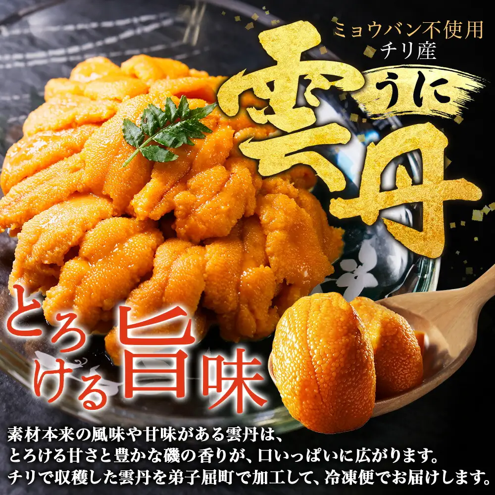 12月指定可 最短30営業日内発送》 うに 200g チリ産ウニ 雲丹 北海道