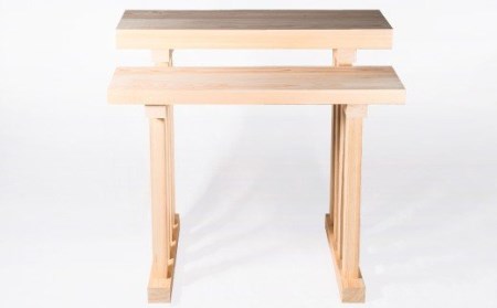 尾鷲ヒノキ製〈神具 祖霊舎用〉二段式 八足台（大）　US-2