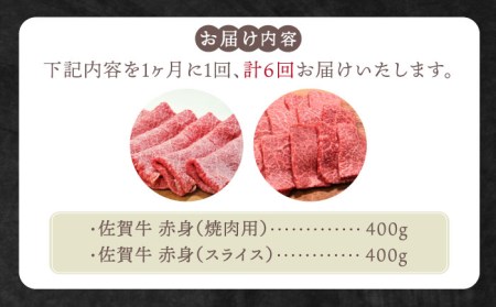 【全6回定期便】佐賀牛 赤身セット800g HBH022 赤身 佐賀牛 国産 和牛 赤身 肉セット