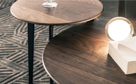 【Ritzwell】OS SIDE TABLE  SET / φ700+φ400 サイドテーブル ウォールナット [AYG035]