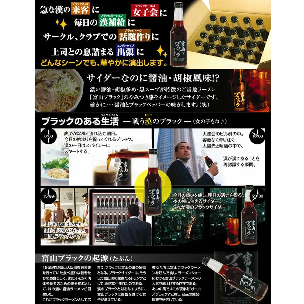 ブラックサイダー 1ケース２0本　炭酸飲料 サイダー ソフトドリンク 黒いサイダー