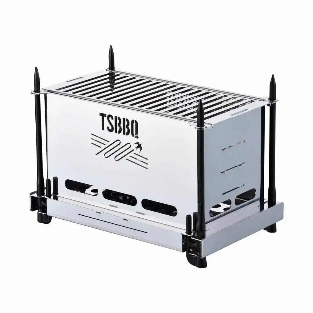 TSBBQ ペグコンロソロ+黒ペグ4本セット 燕三条製 キャンプ用 アウトドア用