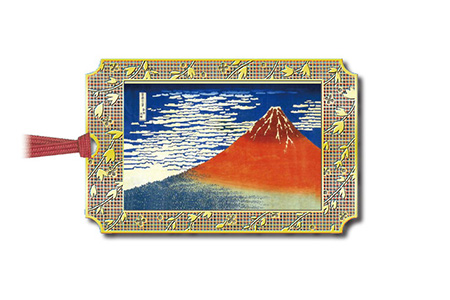 浮世絵デザイン金のしおり（５枚セット）≪ブックマーク　しおり　フォトエッチング加工　浮世絵≫ ※着日指定不可