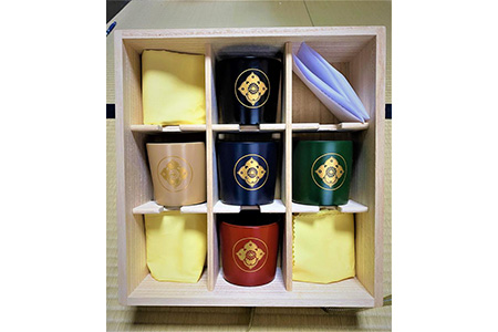 漆の美ー駒繋ぎー (漆塗りの マグカップ)　≪漆器 塗り うるし プレゼント 木箱入り  特製 オリジナル 漆工芸 工芸品 奈良 今井町≫※着日指定不可◇