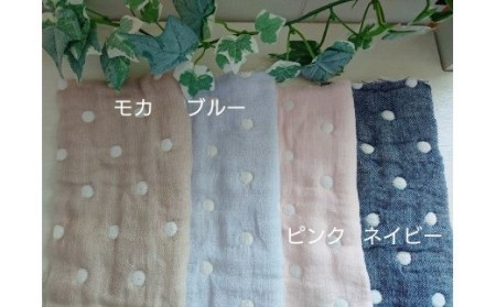 ハンドメイドの国産6重ガーゼのシングルサイズブランケット（モカ）