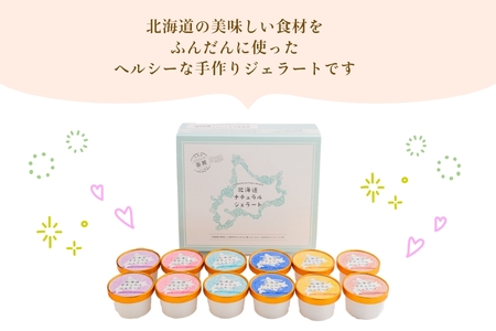 北海道 ナチュラルジェラート 厳選！12個セット（6種各2個） アイス アイスクリーム 詰め合わせ バニラ ミルク レアチーズ チョコレート ヨーグルト かぼちゃ 北海道 函館 はこだて_HD093-001