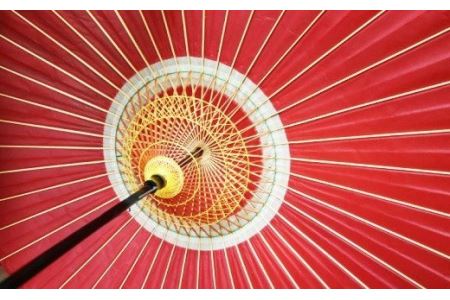 時を重ねて今に伝わる美しさ　花巻傘　蛇の目傘（赤） 【662-3】