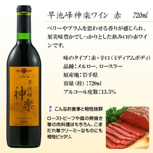 エーデルワイン 花巻満喫 家のみセット【早池峰神楽ワイン赤白＆白金豚角煮・ジャーキー】 【757】