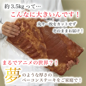 原木ベーコン3.5kg ／ JASバラベーコン原木 業務用 原木ベーコン ベーコン ブロック 豚ばら肉 BBQ【945】