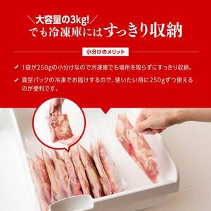 【令和8年5月発送】小分け 宮崎県産若鶏　もも肉計3kg（250g×12袋） - 鶏 肉 鶏肉 若鶏 国産 モモ 九州産 カット済み鶏肉