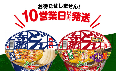 日清 北のどん兵衛 天ぷらセット＜うどん・そば＞各1箱・合計2箱