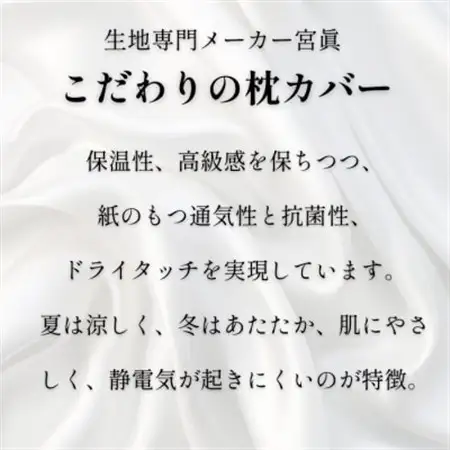 洗える抗菌シルク和紙 枕カバー  1枚　肌にやさしい、美容・ヘアケアにぴったり 【高島屋選定品】_雑貨・日用品  寝具 _【1306126】