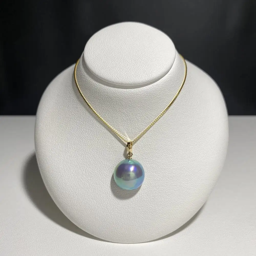 【奄美パール】マベ真珠 13mm K18イエローゴールドペンダント995