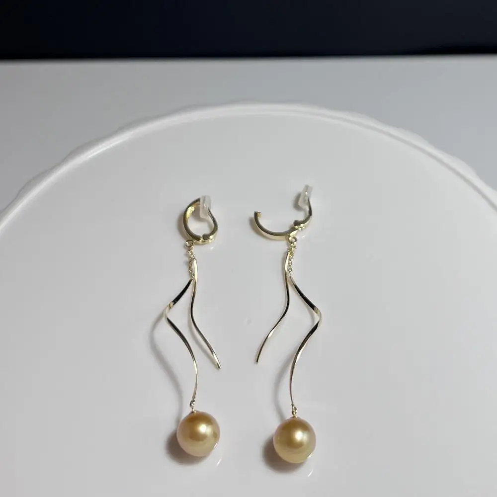 【奄美パール】白蝶真珠 7mm K18イエローゴールドイヤリング2469