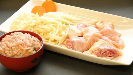 元祖白だし濃厚スープ 名古屋コーチンつみれ鍋セット（3～4人前）きしめん付き H001-071