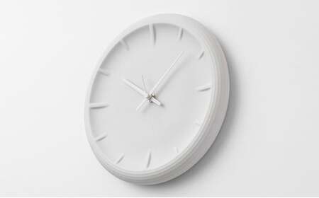 RELIEF / RF22-06 WH レムノス Lemnos 時計 装飾品 工芸品 時間 インテリア オブジェ 壁掛け時計 磁器 シンプル ガバ鋳 セラミックジャパン  FAD-0868