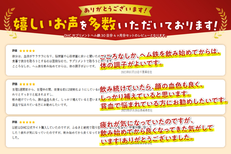 DHC ヘム鉄 30日分 4袋 セット (4ヶ月分) サプリメント 鉄分 鉄分補給 鉄分不足 葉酸 ビタミンB12 栄養機能食品 健康食品 健康管理 富士市 [sf014-006]