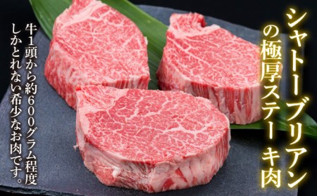 【全6回定期便】【極厚シャトーブリアン】約200g×3枚 博多和牛 A4ランク 和牛 ヒレ 糸島市/糸島ミートデリ工房[ACA174]