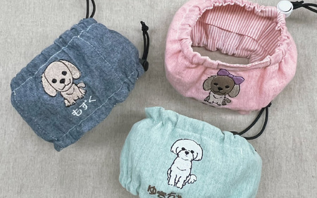 クールネック（ネイビー・ピンク・グリーン）わんちゃんのお名前刺繍入り（犬の洋服）