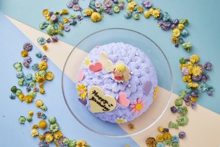 【Le Lis】プリンセスドール（パープル）♪とびっきり可愛い芸術デコレーションケーキ5号（4～6名様分）！もちろん美味しさにも自信！【冷凍でお届け・冷蔵解凍】 // デコレーションケーキ 芸術ケーキ