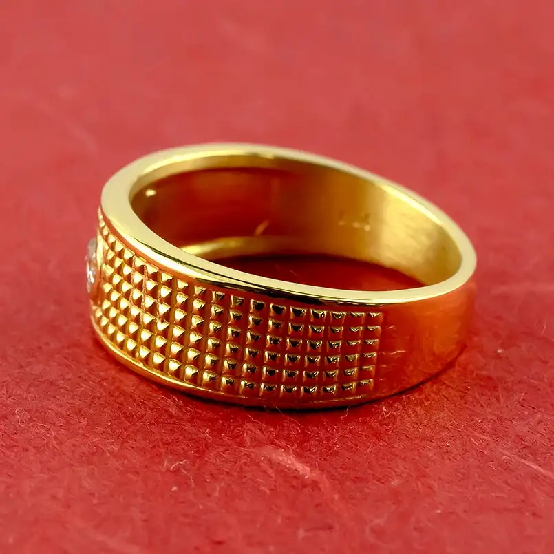  24金 純金 リング 指輪 ダイヤモンド ゴールド k24 24k ダイヤ 0.1ct 一粒 24k 幅広 太め ジュエリー シンプル プレゼント 人気 山梨県 昭和町 管理番号211118102dk24m SWAA021