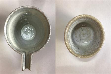 唐津焼 朝鮮唐津鎬片口・斑唐津ぐい呑みセット 酒器 お酒 ギフト「2024年 令6年」