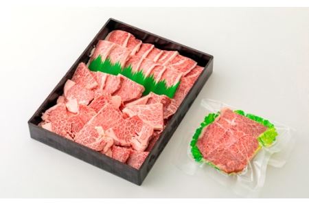 日本一の黒毛和牛「宮崎牛」の肩ロース焼肉 750g 美しい霜降りが入った柔らかな希少部位「ザブトン」入りの豪華セット TF0385-P00007