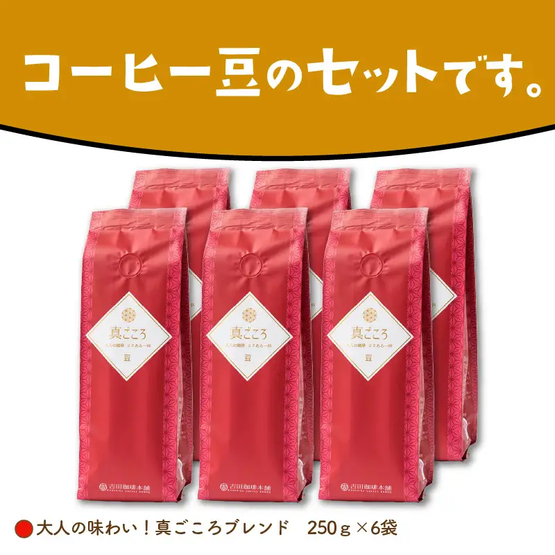 真ごころブレンド 250g×6袋／豆【010D-080】