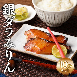 銀ダラみりん 10枚セット_銀だら みりん漬け セット 40g × 10枚 計400g 小分け 切り身 鮮度抜群 新鮮 美味しい 魚 焼き魚 おかず ごはんのお供 お弁当 おつまみ 酒の肴 漬け魚 冷凍 お取り寄せ お取り寄せグルメ 福岡県 久留米市 送料無料 〔Cs322〕