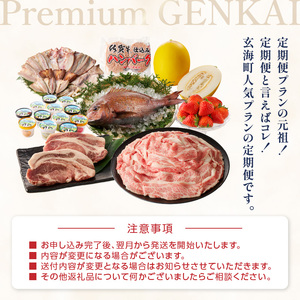 【12回定期便】～Premium GENKAI～定期便 ／ フルーツ 佐賀牛 米 バラエティ 定期便 【Z001】