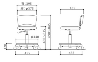 マルチスツール WS235W-VBL (ブルー) - レザー ビニールレザー 革 マルチ スツール 椅子 イス 学習用 コンパクト 抗菌 耐アルコール 防汚 ブルー 茨城県 五霞町
