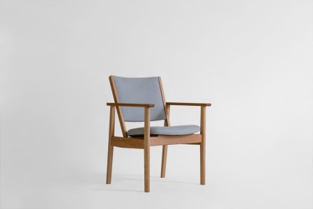 LIM Living Chair リムリビングチェア（ミズナラ）布座：グレー