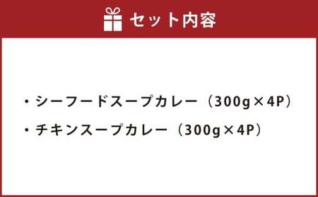 [A46] 北海道 スープカレー セット 2種類 300g×計8個