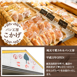 【A65002】おすすめ パン 詰め合せ 80サイズ箱 満杯 15個前後 国産 パン 冷凍 調理パン 手作り 【パン工房こかげ】