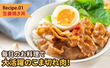 【12回定期便】＜毎日のお料理に便利に使える♪＞肥前さくらポーク こま切れ 1kg (500g × 2パック) 佐賀県産 国産豚肉 小間 小分け 吉野ヶ里町/アスタラビスタ[FAM031]