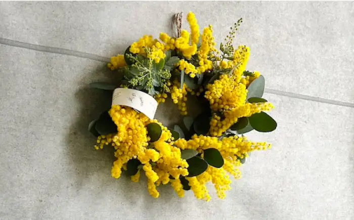 雑貨 ミモザとユーカリのリース BLAW002