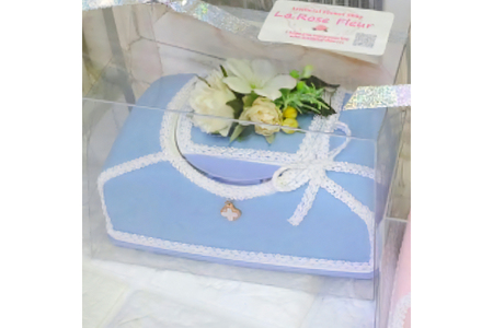 ウエットティッシュケース フラワーワイプケース ブルー 1個 [La.Rose Fleur 山形県 高畠町 tk06ayt140029]