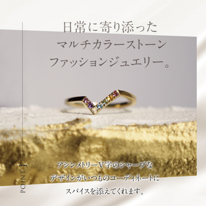 K18YG マルチカラーストーン　WINGfly　リング 指輪 アクセサリー レディース ジュエリー K18 イエローゴールド マルチカラー ストーン WINGfly 天使の羽根 アミュレット 鑑別書付 保証書付 ジュエリーケース付 [h170]