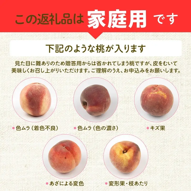 No.2156福島のもも　家庭用川中島白桃　約5kg【2026年発送 先行予約】