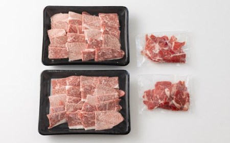 宮崎牛赤身焼肉（ウデまたはモモ）800g＆黒毛和牛小間切れ 200g　TF0545-P00043