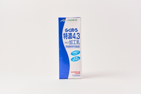 らくのう特濃4.3 1L×6本 計6L