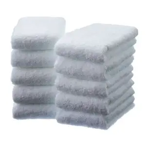 【泉州タオル】吸水力と肌触りが自慢のデイリーユースフェイスタオル ホワイト10枚 セット 国産 人気【039D-250】