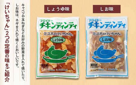 ミズホのケイちゃんお試しセット チキンディンティ（しょうゆ×2 しお×2） 計4個 冷凍配送 ケイちゃん【21-4】
