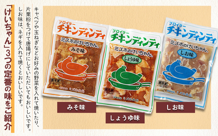 ミズホのケイちゃん チキンディンティセット（みそ×3 しょうゆ×3 しお×3） 計9個 【21-5】